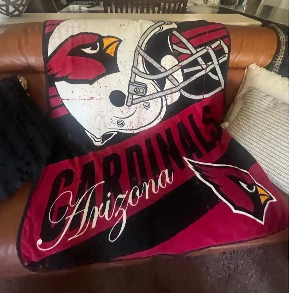 Arizona Cardinals NFL football throw blanket